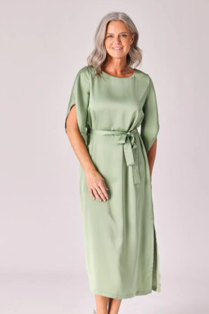 YARA LONG DRESS 094 SAGE GREEN