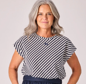 ADELE T-SHIRT 043 NAVY STRIPE
