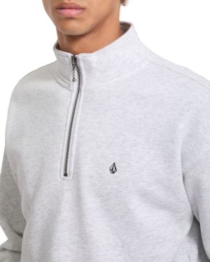 SINGLE STONE QUARTER ZIP Bone heather