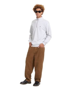 SINGLE STONE QUARTER ZIP Bone heather
